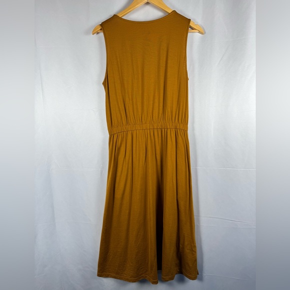 Wool& Sofia Fit & Flare Dress Sleeveless Large Merino Wool Sustainable Vacation - Picture 7 of 11